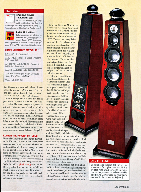 ELAC BS 184 - AUDIO review: "Balanced-clear, very dynamic and enormously alive playing loudspeaker."